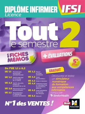 cover image of Tout le semestre 2 en fiches mémos--DEI IFSI--Révision et entrainement